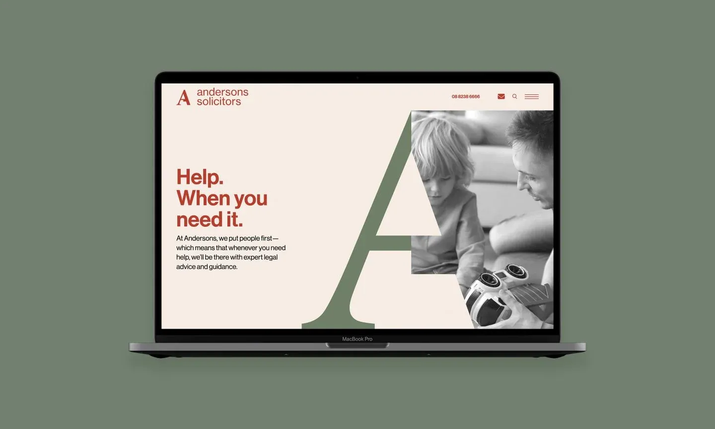 Andersons Solicitors — Help. When you need it. The promise carried online.