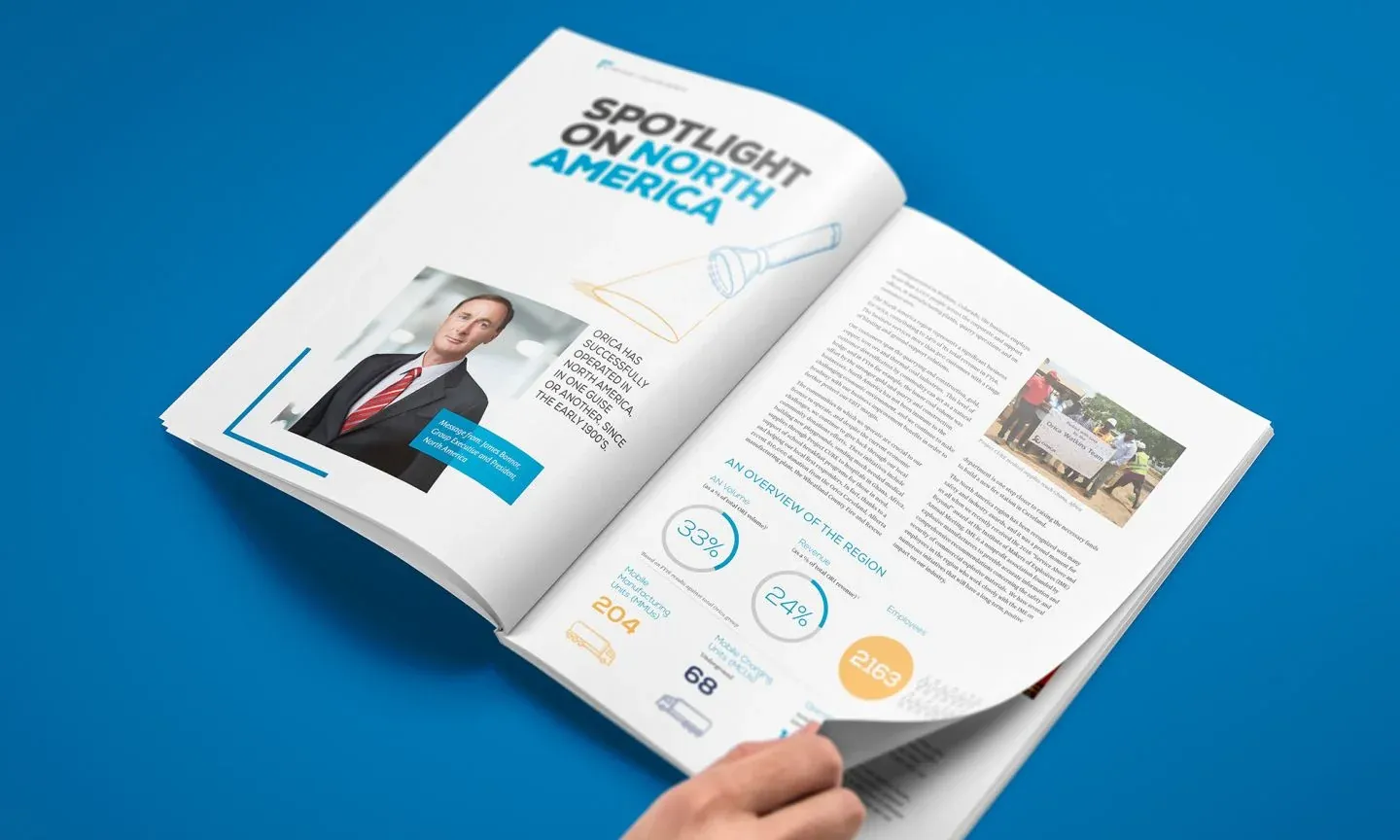 Orica — Clear hierarchy and engaging page design.