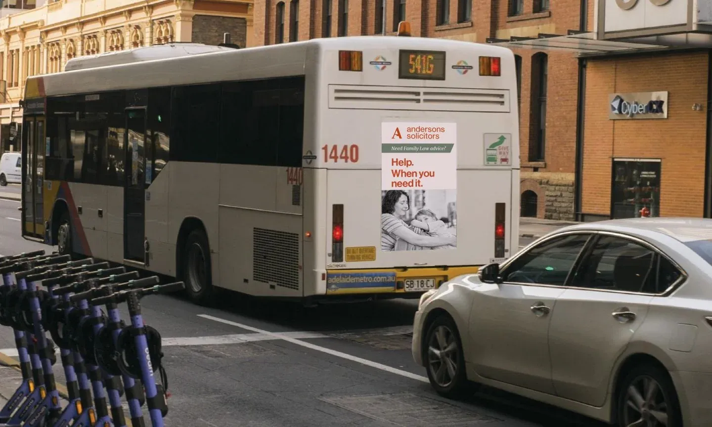Andersons Solicitors — The campaign taking the brand across the city.