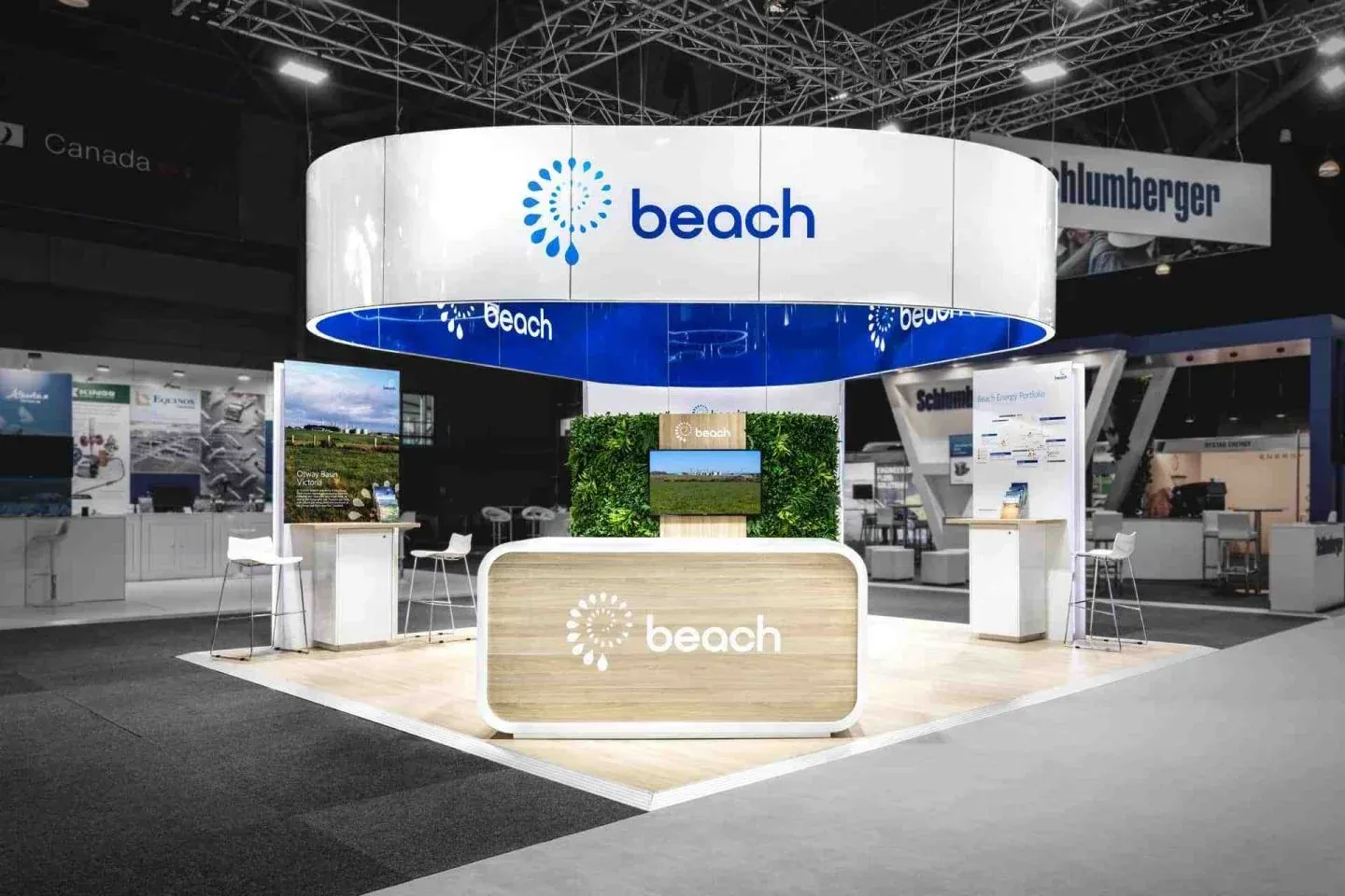 Beach Energy — The identity applied at an industry event.