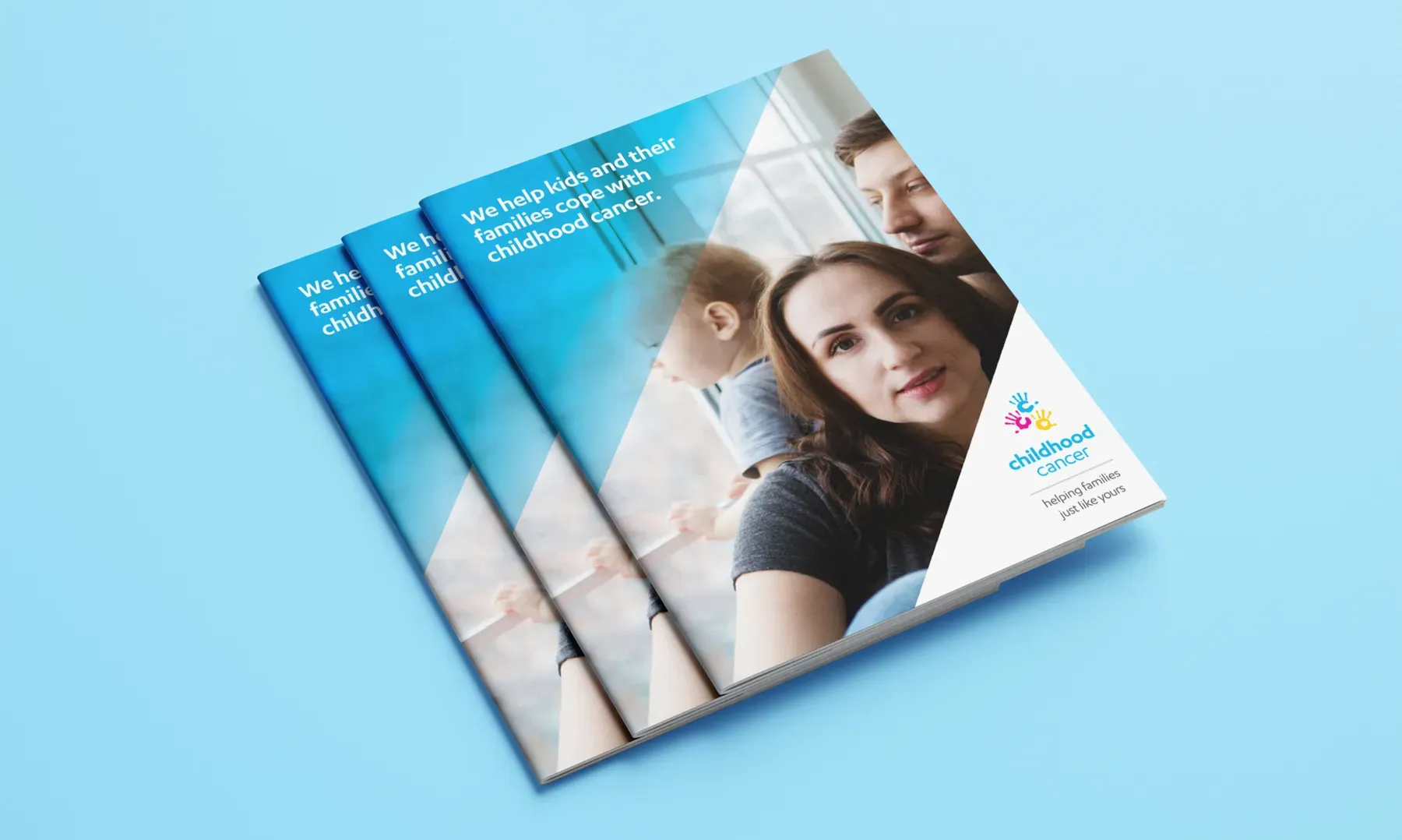 Childhood Cancer Association brochure designed by Brighter